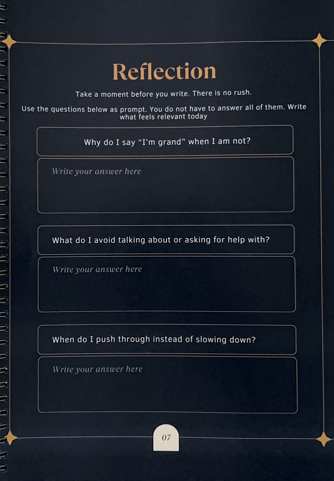 Reflection Page