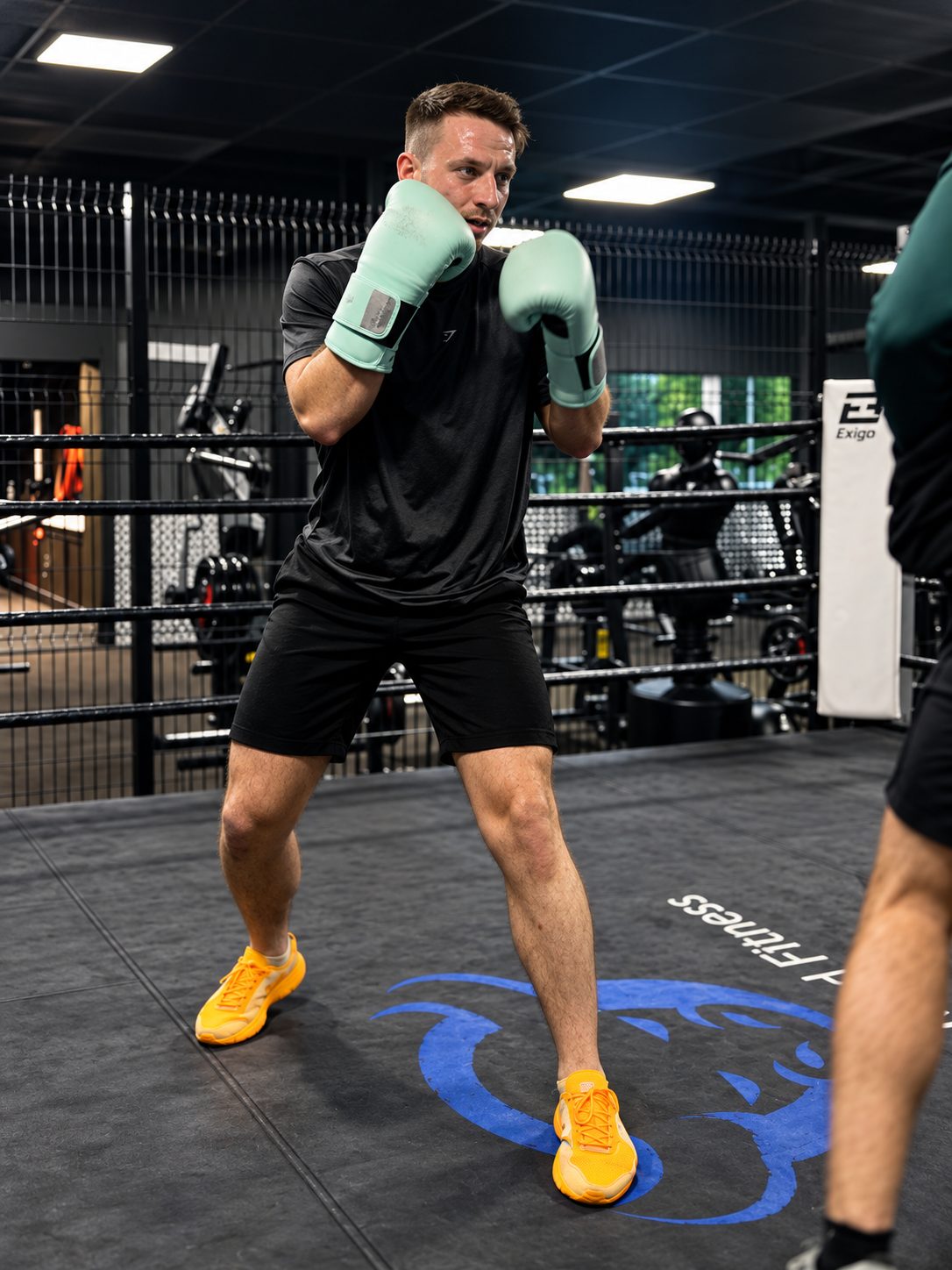 FAB Boxing member shadowboxing in the ring